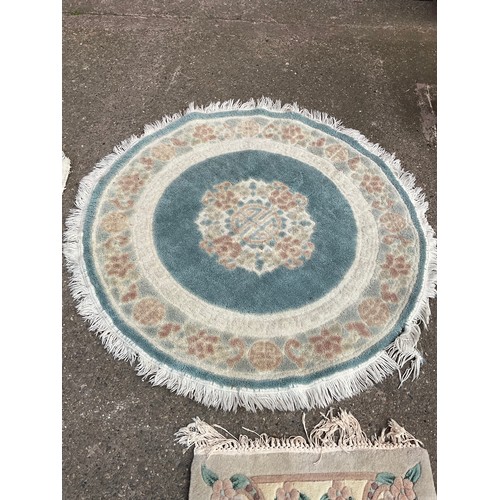 474 - 3 RUGS, 84” x 47”, 56” x 24” round DIA 52”