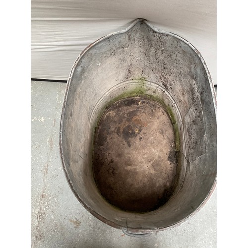 479 - VINTAGE METAL GALVANISED POURING BUCKET H24” W26” D24”