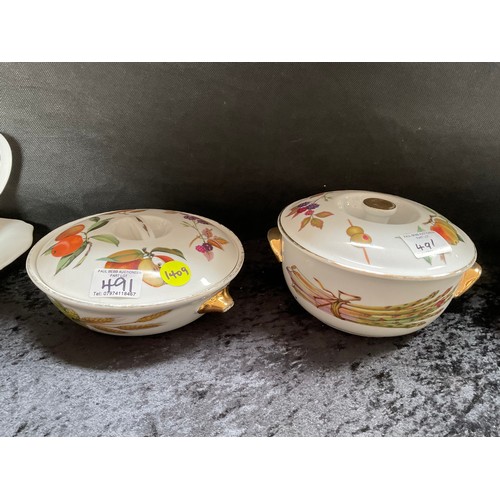 491 - 3 ROYAL WORCESTER TUREENS ETC