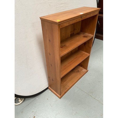 497 - WAXED PINE BOOKCASE H40” W29” D9”