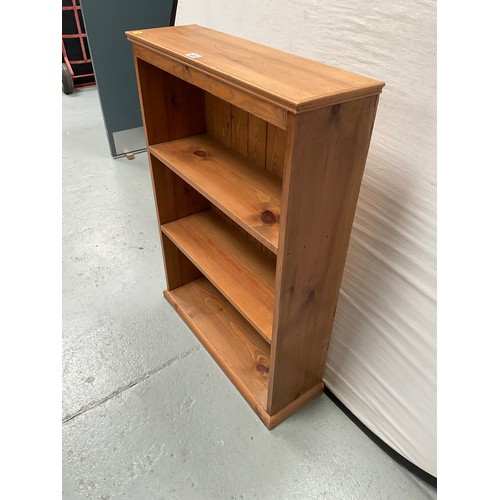 497 - WAXED PINE BOOKCASE H40” W29” D9”