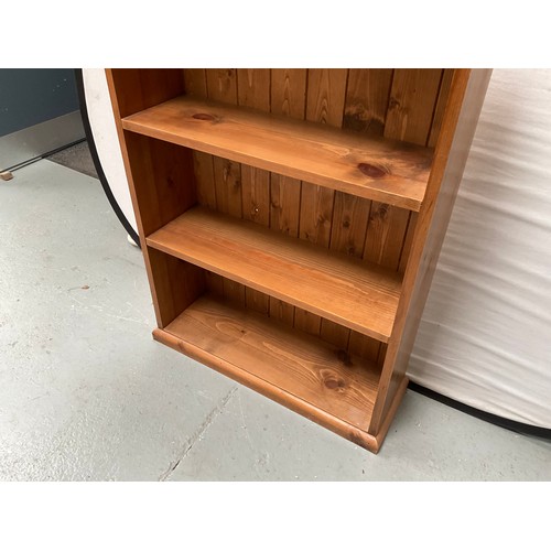 497 - WAXED PINE BOOKCASE H40” W29” D9”