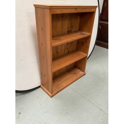 497 - WAXED PINE BOOKCASE H40” W29” D9”