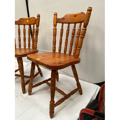 499 - PAIR OF MODERN PINE KITCHEN CHAIRS