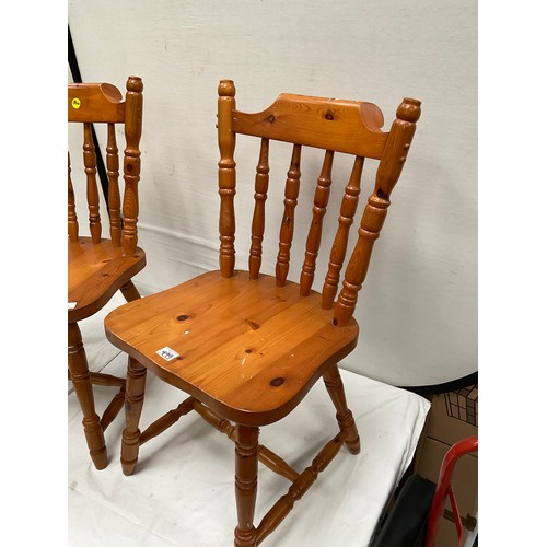 499 - PAIR OF MODERN PINE KITCHEN CHAIRS