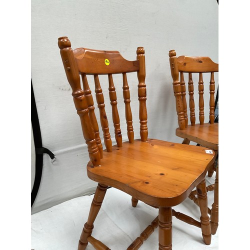 499 - PAIR OF MODERN PINE KITCHEN CHAIRS