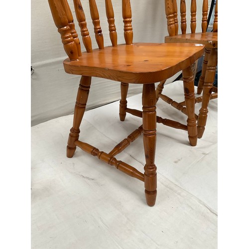 499 - PAIR OF MODERN PINE KITCHEN CHAIRS