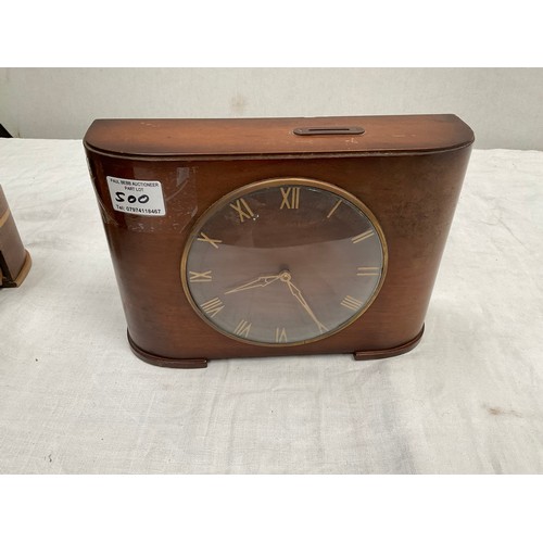 500 - 5 VINTAGE COIN OPERATED MANTLE CLOCKS