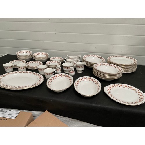 503 - LARGE BONE CHINA DINNER AND TEA SERVICE APPROX 73 PIECES