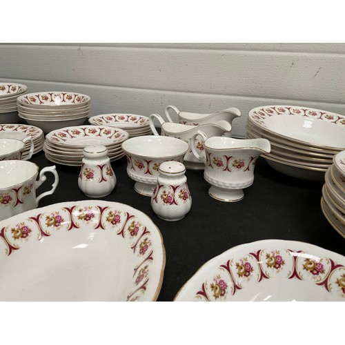 503 - LARGE BONE CHINA DINNER AND TEA SERVICE APPROX 73 PIECES