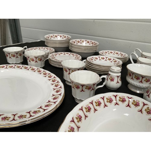 503 - LARGE BONE CHINA DINNER AND TEA SERVICE APPROX 73 PIECES