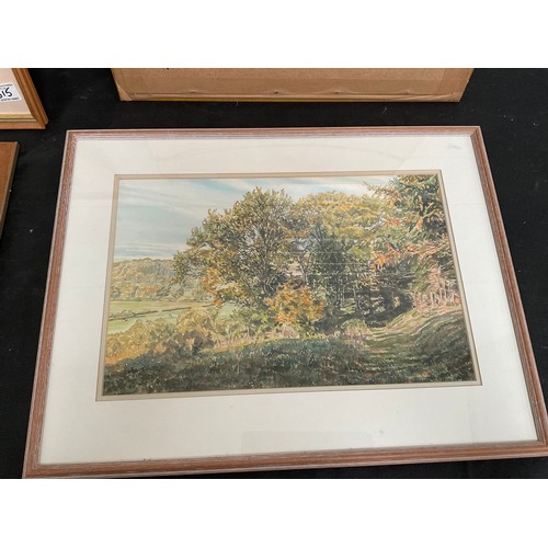 515 - 4 MODERN FRAMED WATERCOLOURS (LARGEST 21” x 17”)