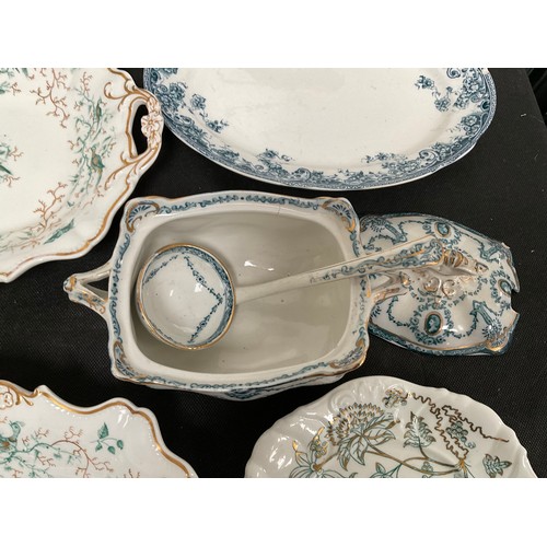 516 - BOX OF VICTORIAN CHINA TO INCLUDE TUREENS,TARZA’S,JUGS ETC