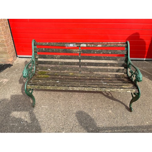 520 - GARDEN BENCH WITH CAST IRON BENCH ENDS H29” W50” D22”