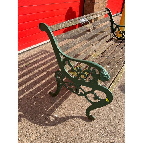 520 - GARDEN BENCH WITH CAST IRON BENCH ENDS H29” W50” D22”