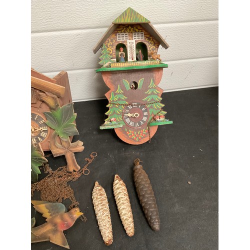 520A - BOX OF CUCKOO CLOCKS (4) A/F