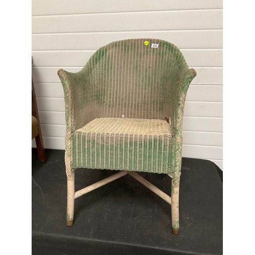 525 - VINTAGE LLOYD LOOM BEDROOM CHAIR