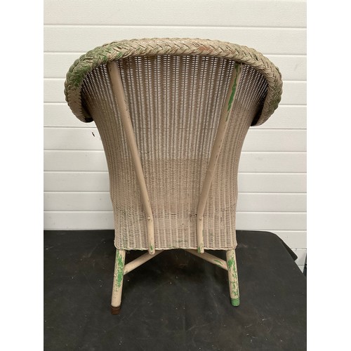 525 - VINTAGE LLOYD LOOM BEDROOM CHAIR