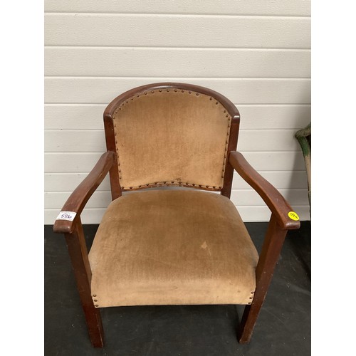 526 - VINTAGE UPHOLSTERED ARMCHAIR