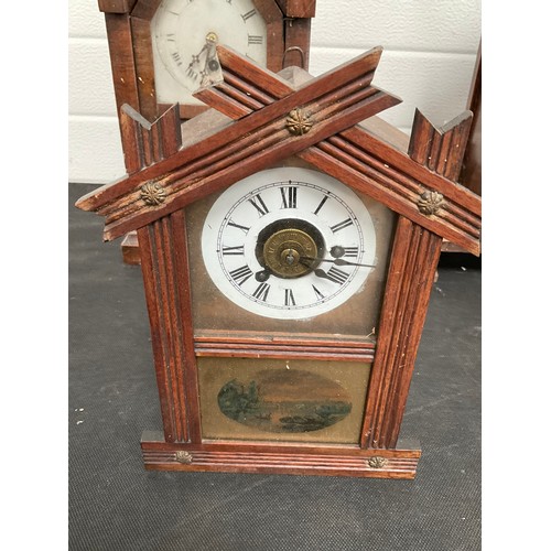 530 - BOX OF CATHEDRAL CLOCKS ETC A/F (5)