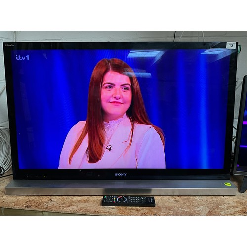 13 - 40” SONY FLAT SCREEN SMART TV WITH REMOTE