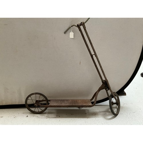 30 - 2 VINTAGE CHILDREN SCOOTERS A/F