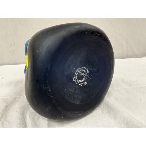 39 - VINTAGE ART GLASS SACK VASE H10”