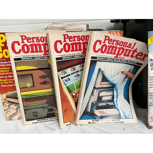 7 - TWO CRATES AND A BOX OF COMPUTER RELATED MAGAZINES.