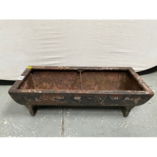 9 - ANTIQUE CAST IRON FEEDING TROUGH H7