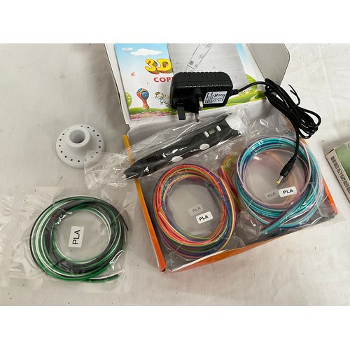 25 - A BOX OF ELECTRICAL ITEMS, TO INCLUDE SEWING MACHINE,KEYBOARDS,BLUETOOTH RECEIVER, DUAL BAND WIFI RE... 