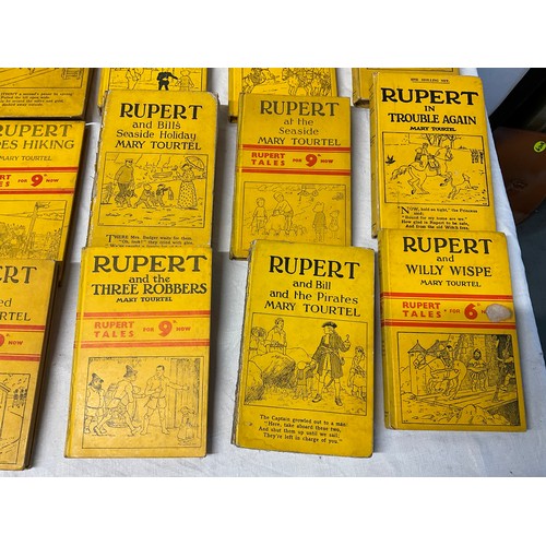 23 - BOX OF VINTAGE RUPERT THE BEAR BOOKS A-F