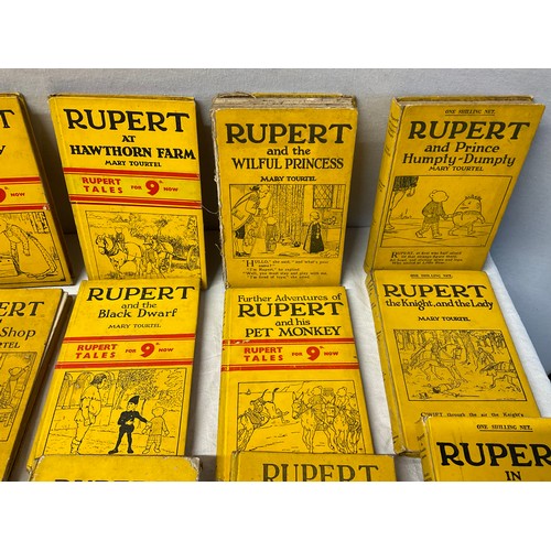 23 - BOX OF VINTAGE RUPERT THE BEAR BOOKS A-F