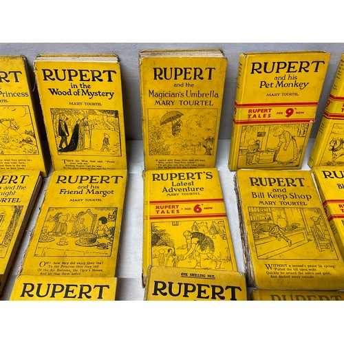 23 - BOX OF VINTAGE RUPERT THE BEAR BOOKS A-F