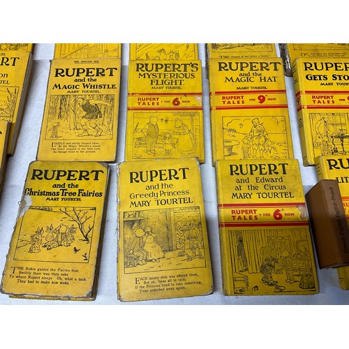 23 - BOX OF VINTAGE RUPERT THE BEAR BOOKS A-F