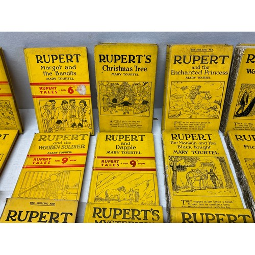 23 - BOX OF VINTAGE RUPERT THE BEAR BOOKS A-F