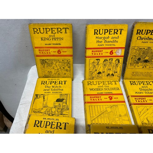 23 - BOX OF VINTAGE RUPERT THE BEAR BOOKS A-F