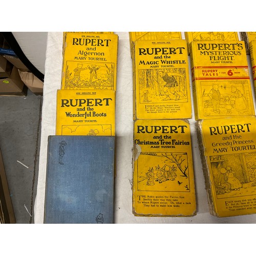 23 - BOX OF VINTAGE RUPERT THE BEAR BOOKS A-F