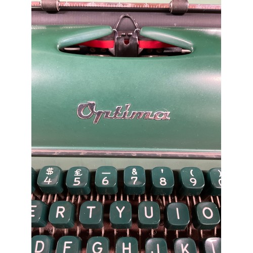 48 - VINTAGE CASED OPTIMA TYPEWRITER