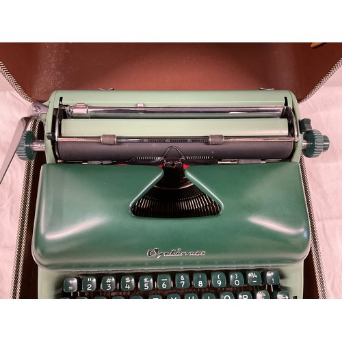 48 - VINTAGE CASED OPTIMA TYPEWRITER