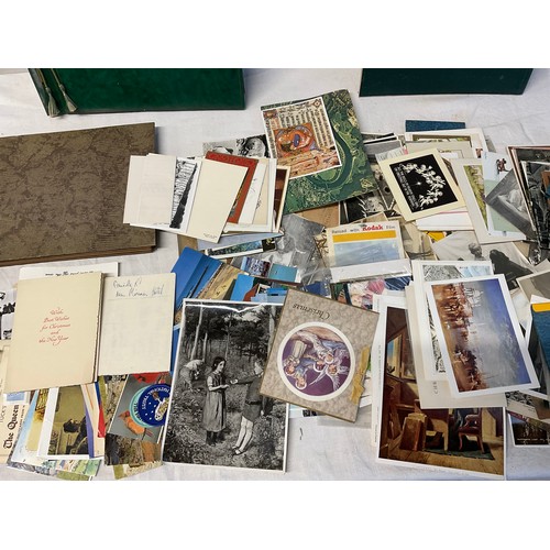 52 - BOX TO INCLUDE POSTCARDS, VINTAGE PHOTO ALBUMS ETC