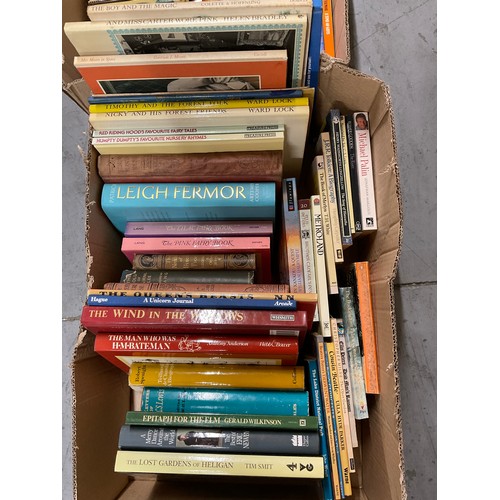 55 - THREE BOXES OF BOOKS TO INCLUDE PAPERBACKS ETC