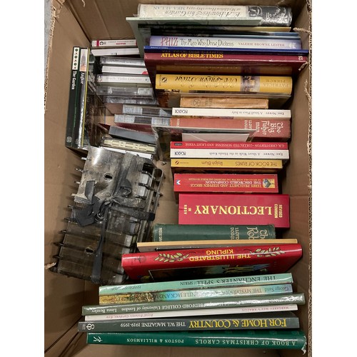 57 - THREE BOXES OF BOOKS TO INCLUDE HARDBACKS ETC