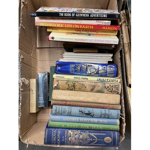 159 - THREE BOXES OF BOOKS TO INCLUDE HANS CHRISTIAN ANDERSON , TOLKIEN , WIND AND WILLOWS ETC