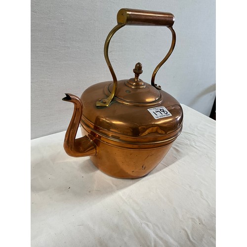 178 - TWO VICTORIAN COPPER KETTLES A-F