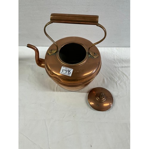 178 - TWO VICTORIAN COPPER KETTLES A-F