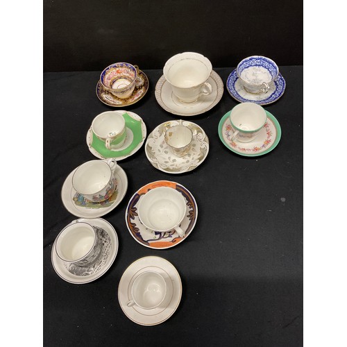 300 - BOX OF CHINA TO INCLUDE CUPS ANS SAUCERS, AINSLEY, COALPORT ETC SOME A-F