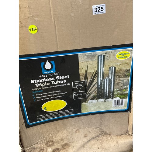 325 - STAINLESS STEEL TRIPLE  TUBE SELF CONTAINED WATER FEATURE KIT