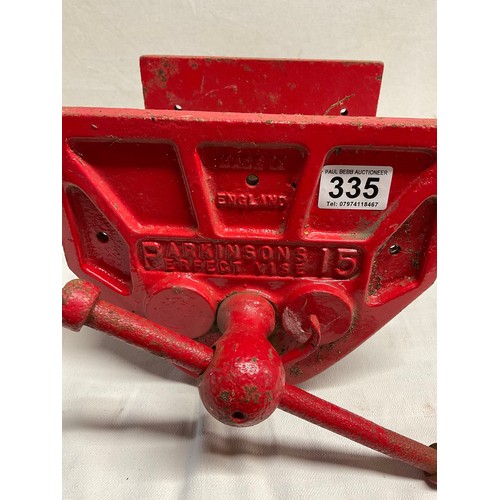 335 - PARKINSONS 15 BENCH VICE