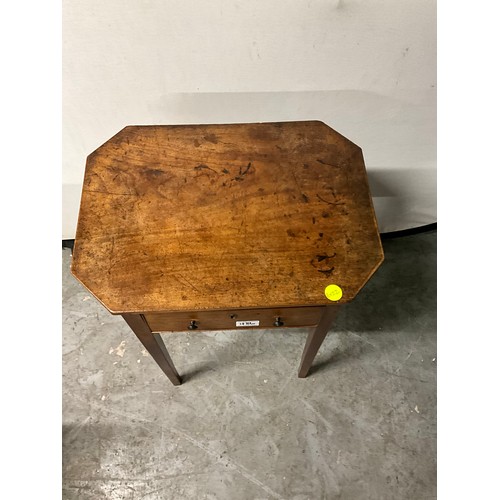 486 - EARLY MAHOGANY SIDE TABLE WITH DRAWER A/F H25