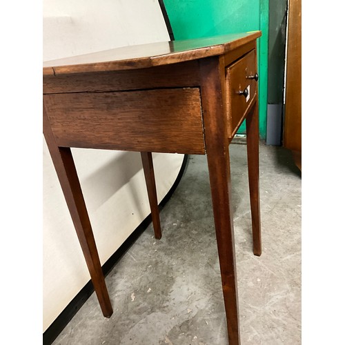 486 - EARLY MAHOGANY SIDE TABLE WITH DRAWER A/F H25